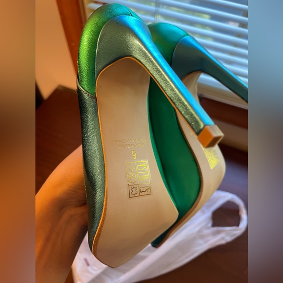New Jeffrey Campbell Green Blue Stiletto Heels US6 - Picture 7 of 10